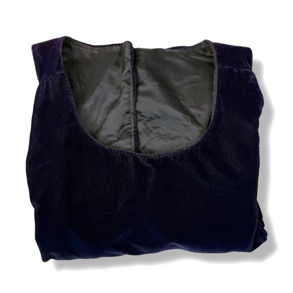 VTG Rampage Halter Dress Womens Sz 9 Indigo Velvet Open Back Fitted Mini 90s Y2K - Picture 2 of 12